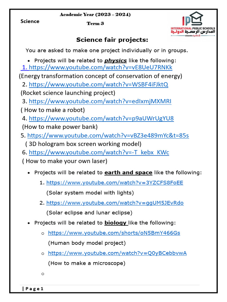Science Fair Projects | PDF
