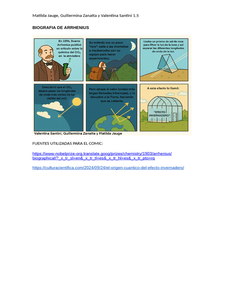 Biografía de Svante Arrhenius | PDF