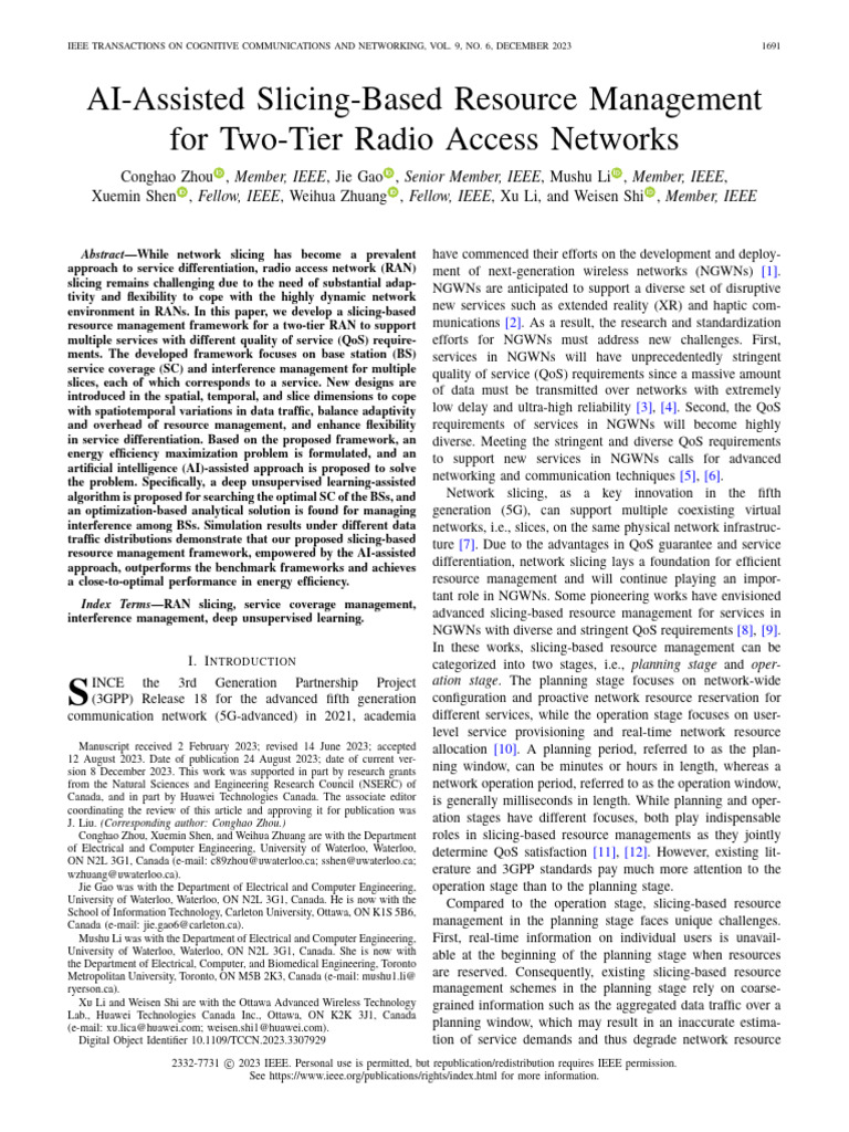 AI-Assisted Slicing-Based Resource Management For Two-Tier Radio Access ...