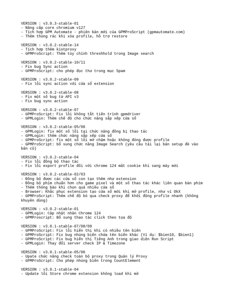 Change Log | PDF