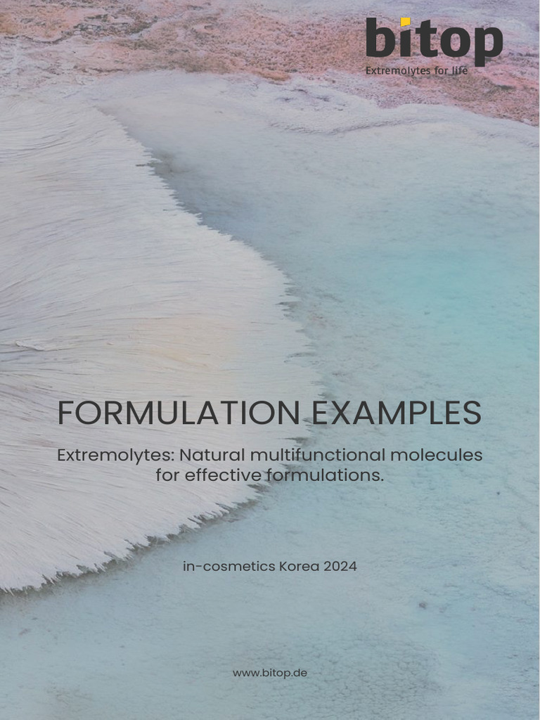 2024 Skin Care Formulation Examples | PDF | Glycerol | Chemical Substances