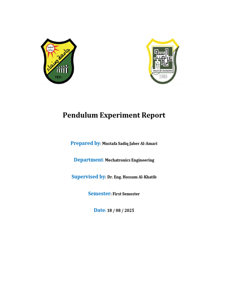 Simple Pendulum Experiment Analysis | PDF | Pendulum | Oscillation