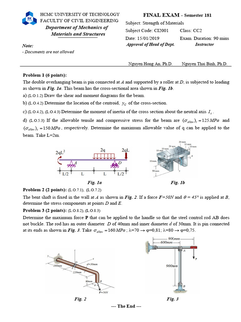 Suc-Ben-Vat-Lieu - Strength-Of-Materials - De-2 - (Cuuduongthancong ...