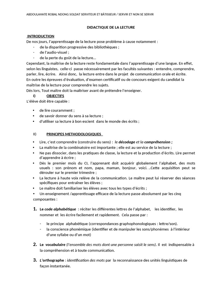 Méthodes d'enseignement de la lecture | PDF | Syllabe | Écriture