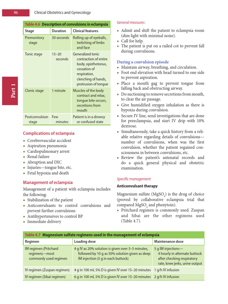 Eclampsia Management and Complications | PDF | Medical Specialties ...