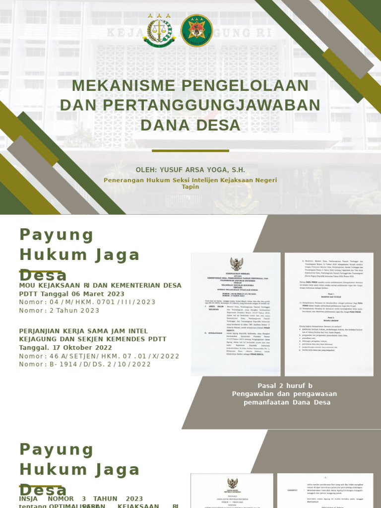 Pengelolaan dan Akuntabilitas Dana Desa | PDF