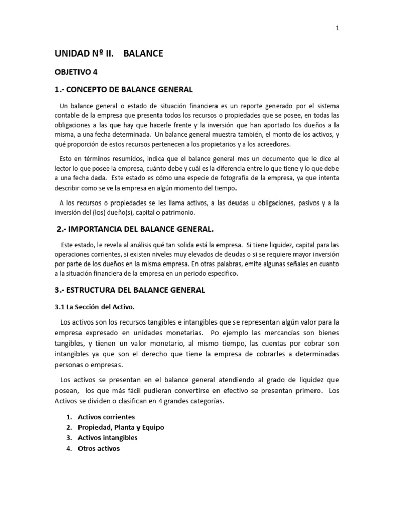 Conceptos y Estructura del Balance General | PDF | Hoja de balance | Bancos
