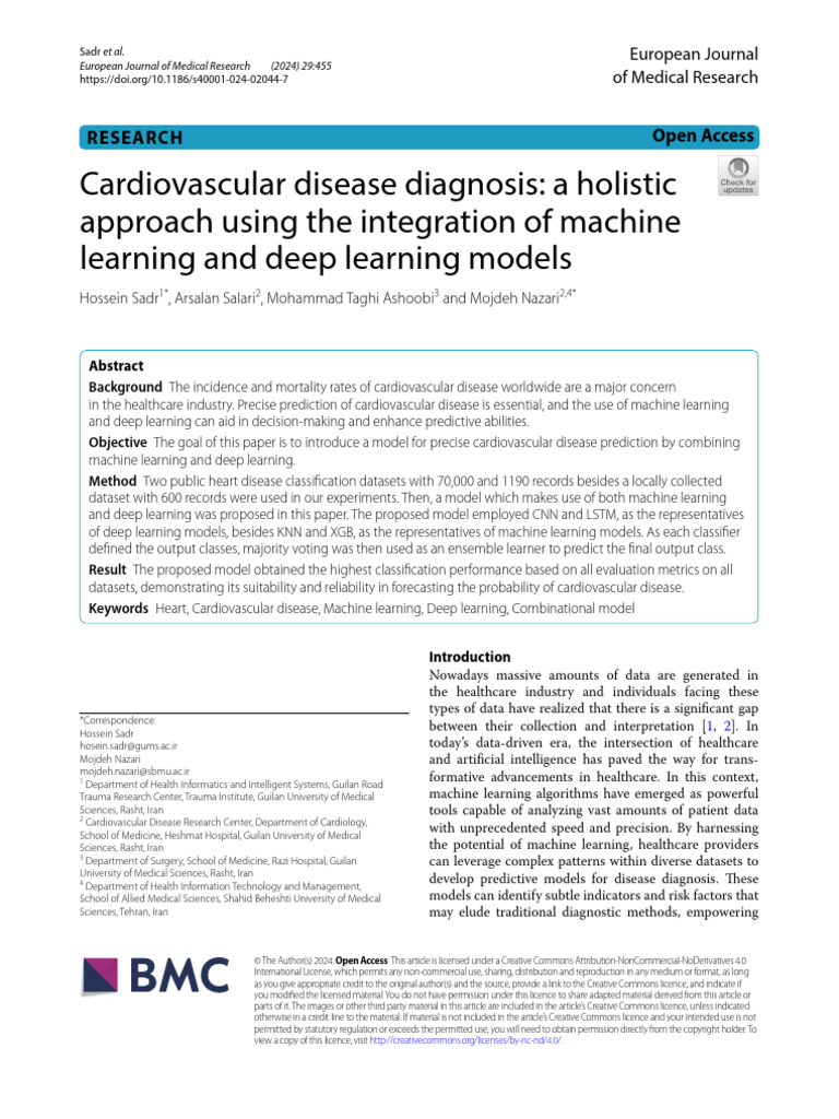 Machine Learning for Cardiovascular Prediction | PDF | Machine Learning ...