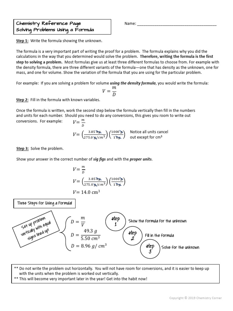 Three Steps to Solve Formulas | PDF | Formula | Applied Mathematics