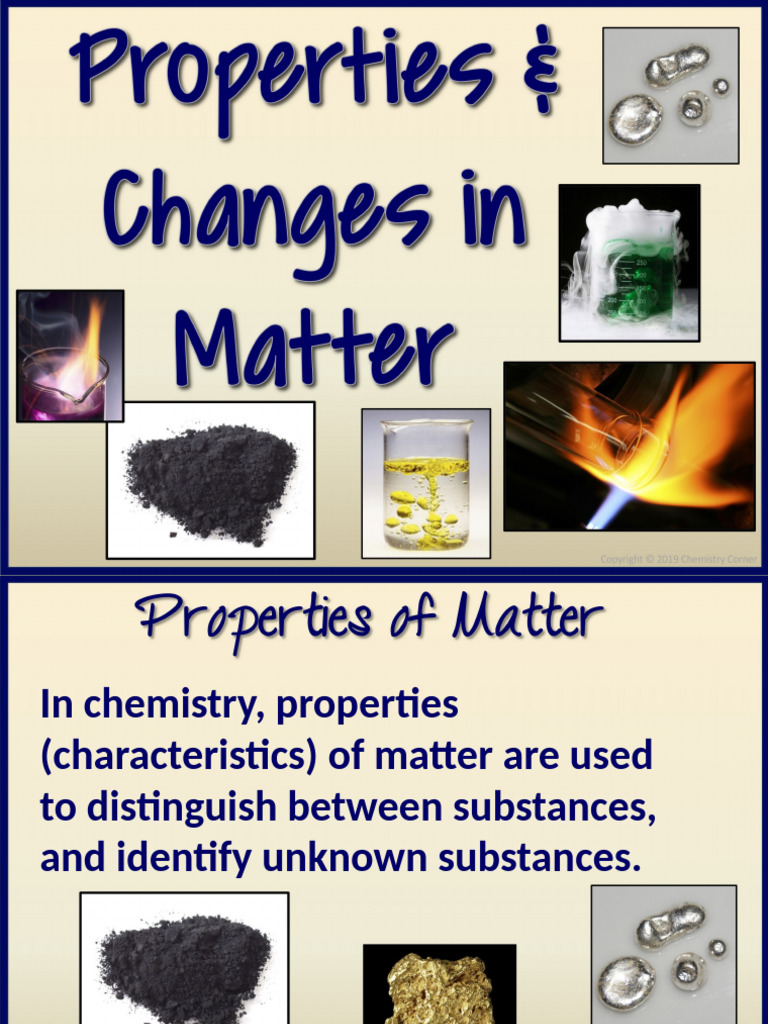 2 Properties of Matter PowerPoint Honors | PDF | Density | Chemical ...