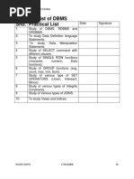 Practical List of DBMS