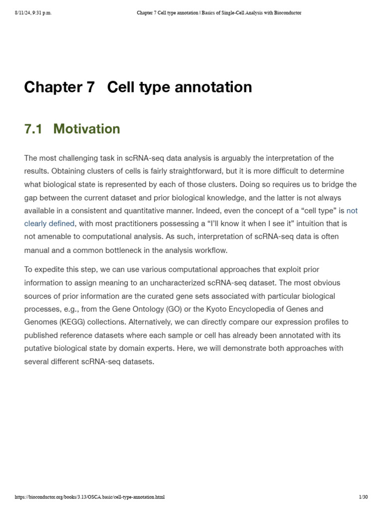 Cell Type Annotation in scRNA-seq | PDF | Biotechnology | Information ...
