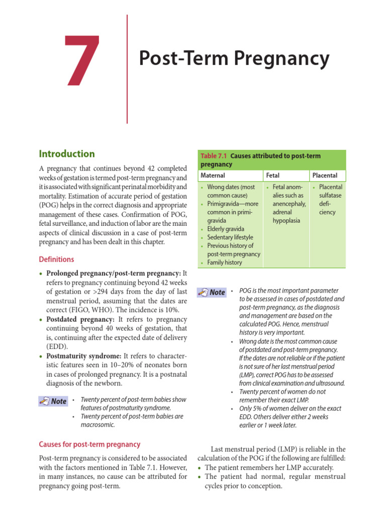 Understanding Post-Term Pregnancy Risks | PDF | Pregnancy | Maternal Health