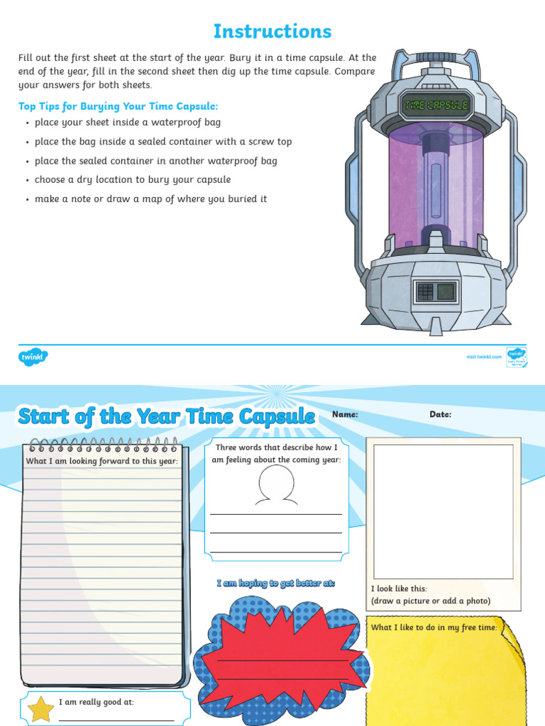 Time Capsule Worksheet Ver 3 | PDF