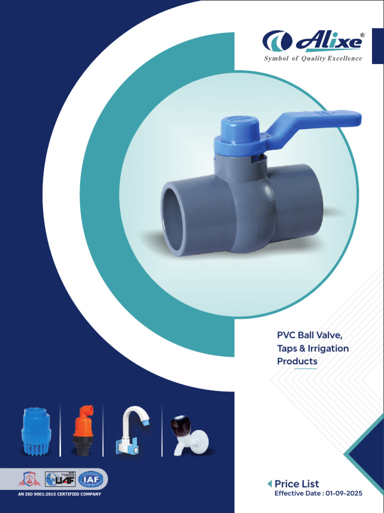 Alixe Polytech (Catalogue) (Dt. 01-09-2025) | PDF | Valve | Polyvinyl ...