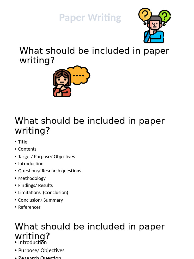 Essential Components of Paper Writing | PDF | Human Communication ...