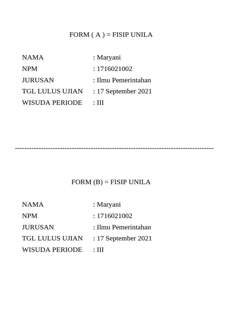 3. Form_buat Map _ a (Fisip) & b (Unila) | PDF