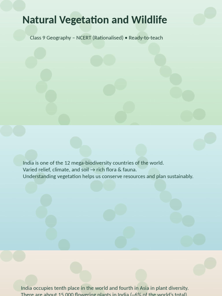 India's Natural Vegetation & Wildlife Guide | PDF | Tropics | Forests