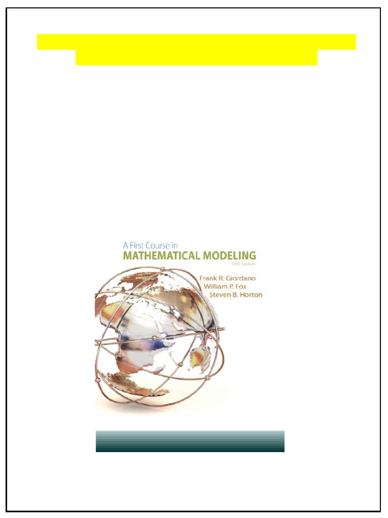 A FIRST COURSE IN MATHEMATICAL MODELING 5TH EDITION PDF FREE DOWNLOAD visual data 4