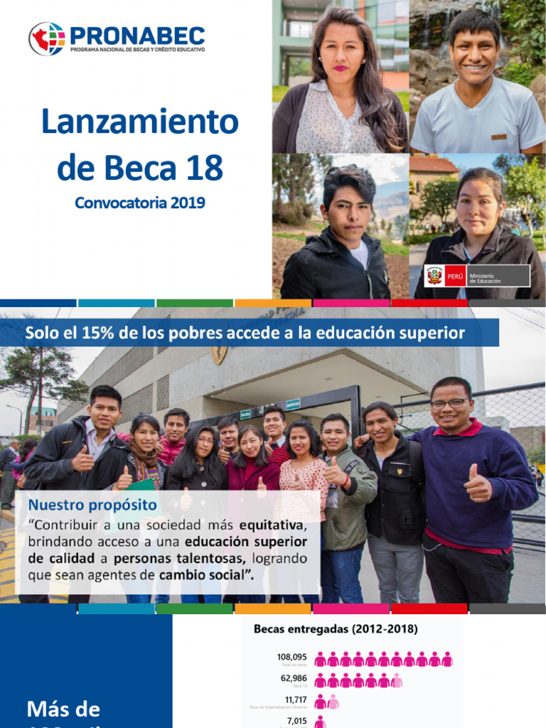 Convocatoria Beca 18 2019: Requisitos y Beneficios | PDF | Beca ...