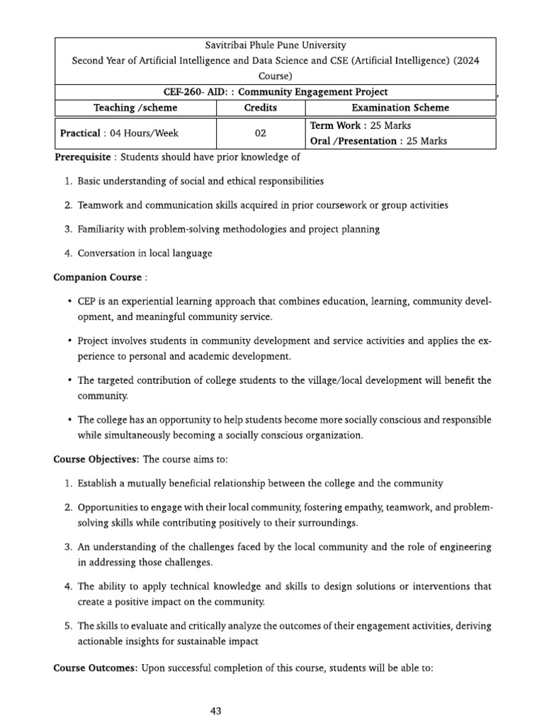 CEP Syllabus | PDF