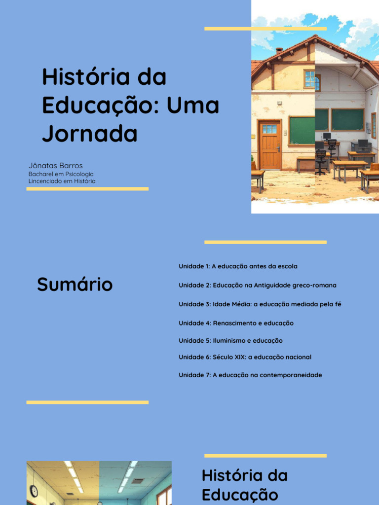 Evolução da Educação ao Longo da História | PDF | Pedagogia | Iluminismo
