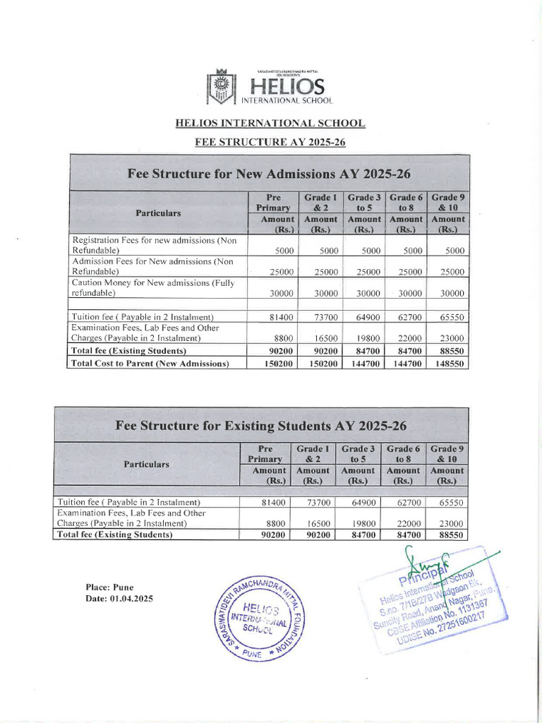 Fee Structure | PDF