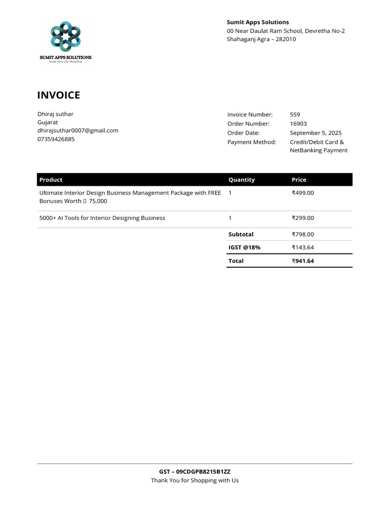 Invoice 559 | PDF
