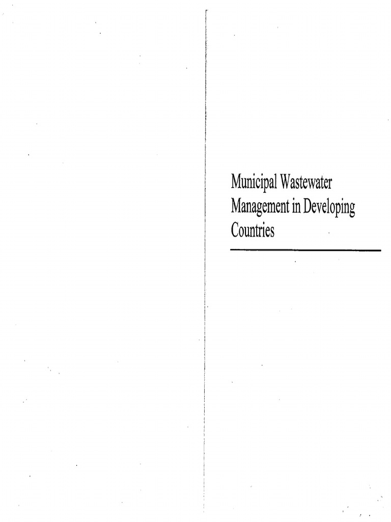 Municipal Watewater Management in Developing Countries | PDF