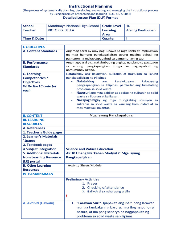 3rd Final-Lesson Plan | PDF