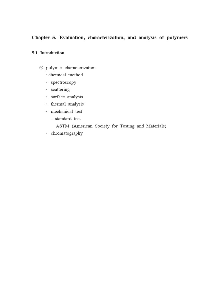 Polymer Evaluation and Analysis Techniques | PDF | Differential ...