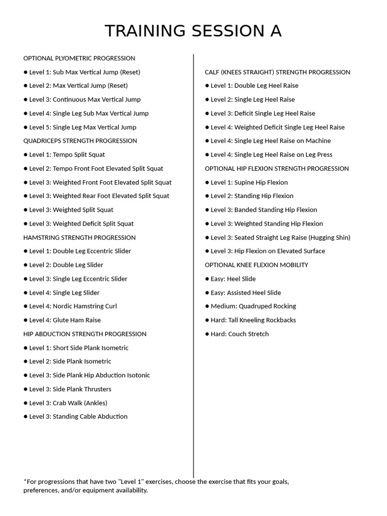 Plyometric and Strength Progressions Guide | PDF | Anatomical Terms Of ...