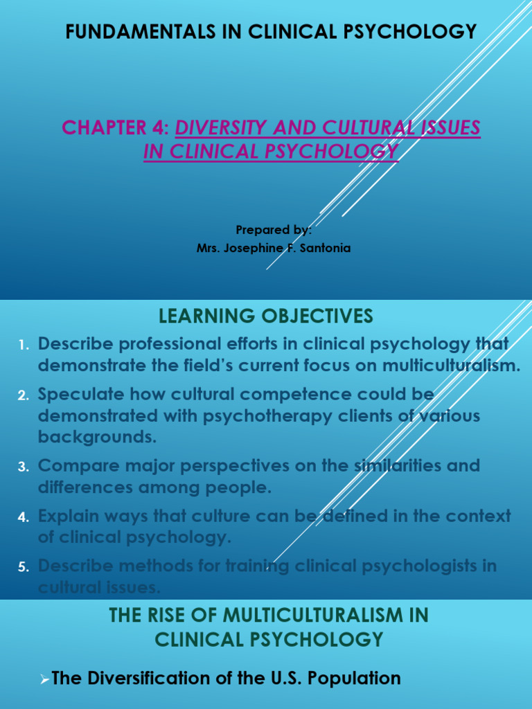 Diversity in Clinical Psychology Training | PDF | Psychology | American ...