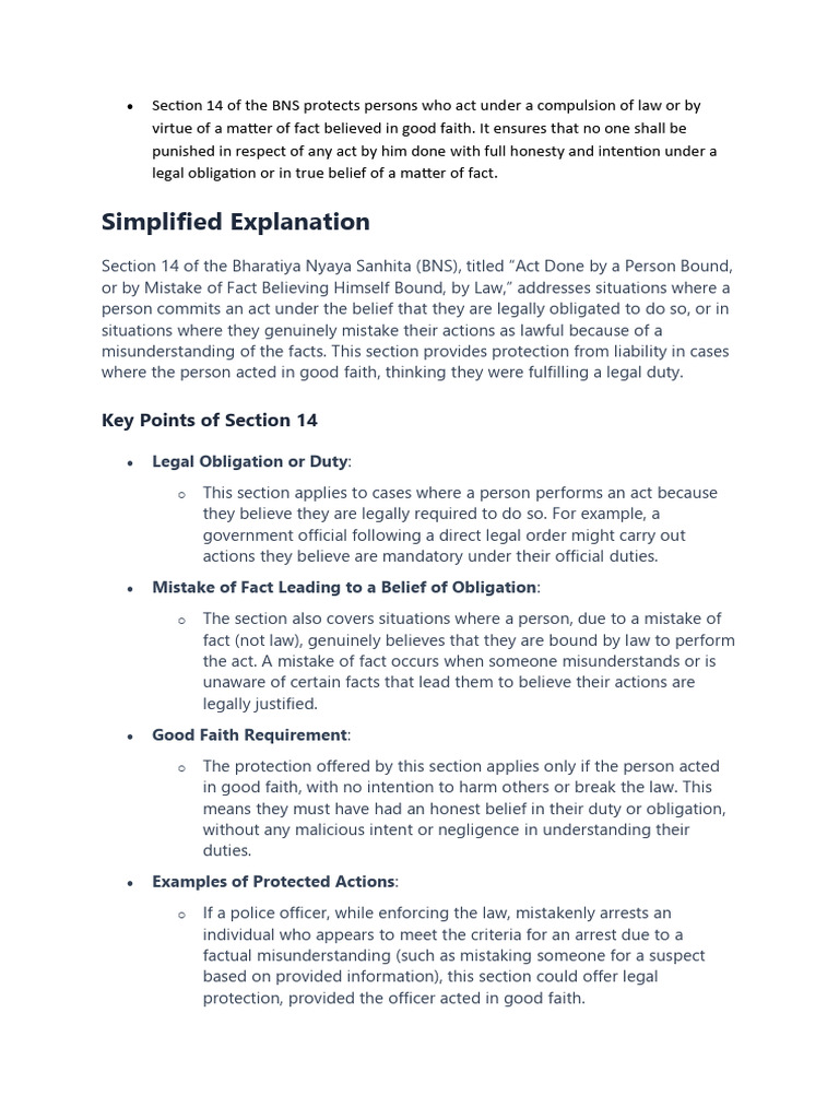 Understanding Section 14 of BNS Law | PDF | Acquittal | Witness