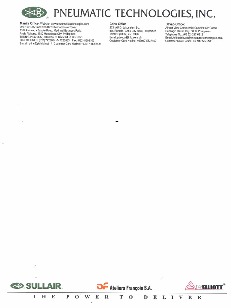 Sullair Air Compressor Quotation 2025 | PDF | Mechanical Engineering ...