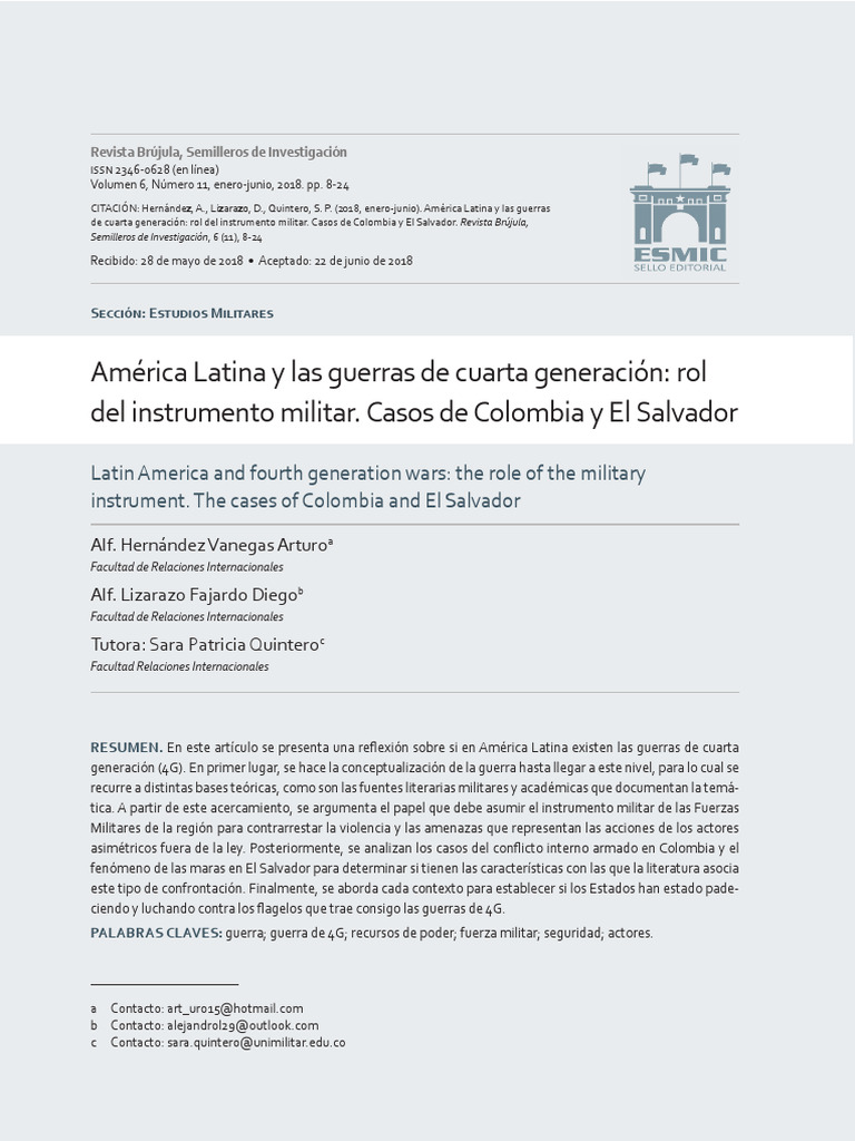 Afernandez,+Rev+Brujula+No+11+ +vol +6+ +2018+ +art+1 | PDF | America ...