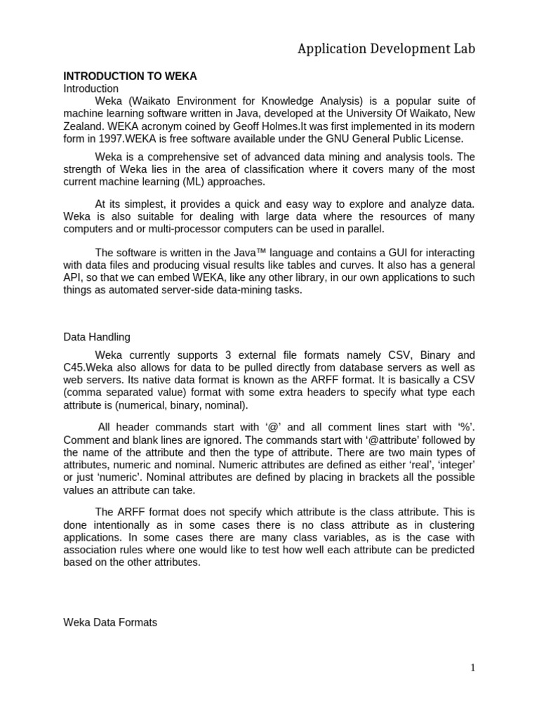 Weka Overview and Data Handling | PDF | Comma Separated Values | Computing