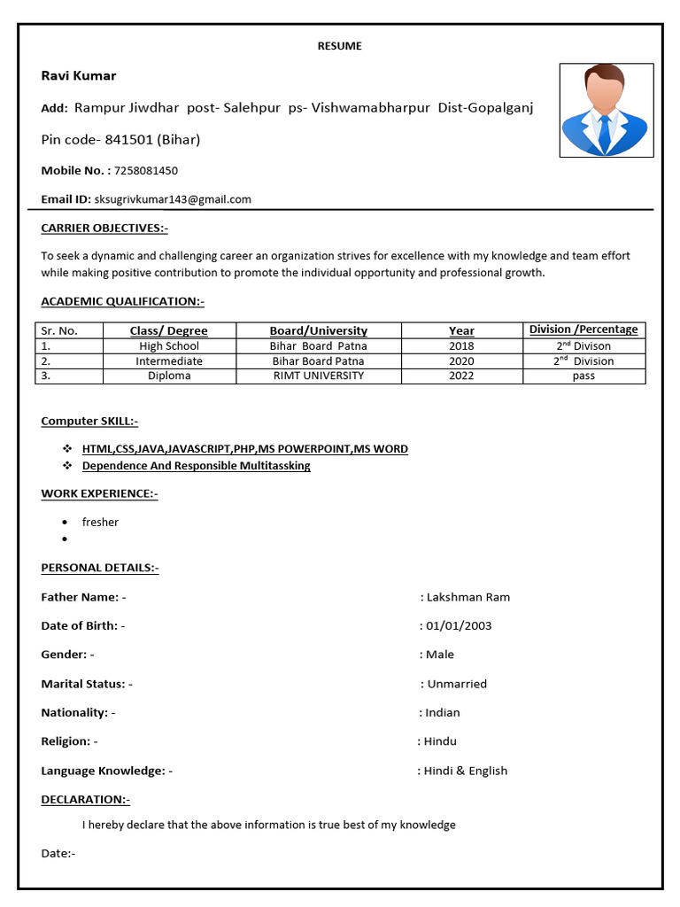 Normal RESUME SK Sir | PDF
