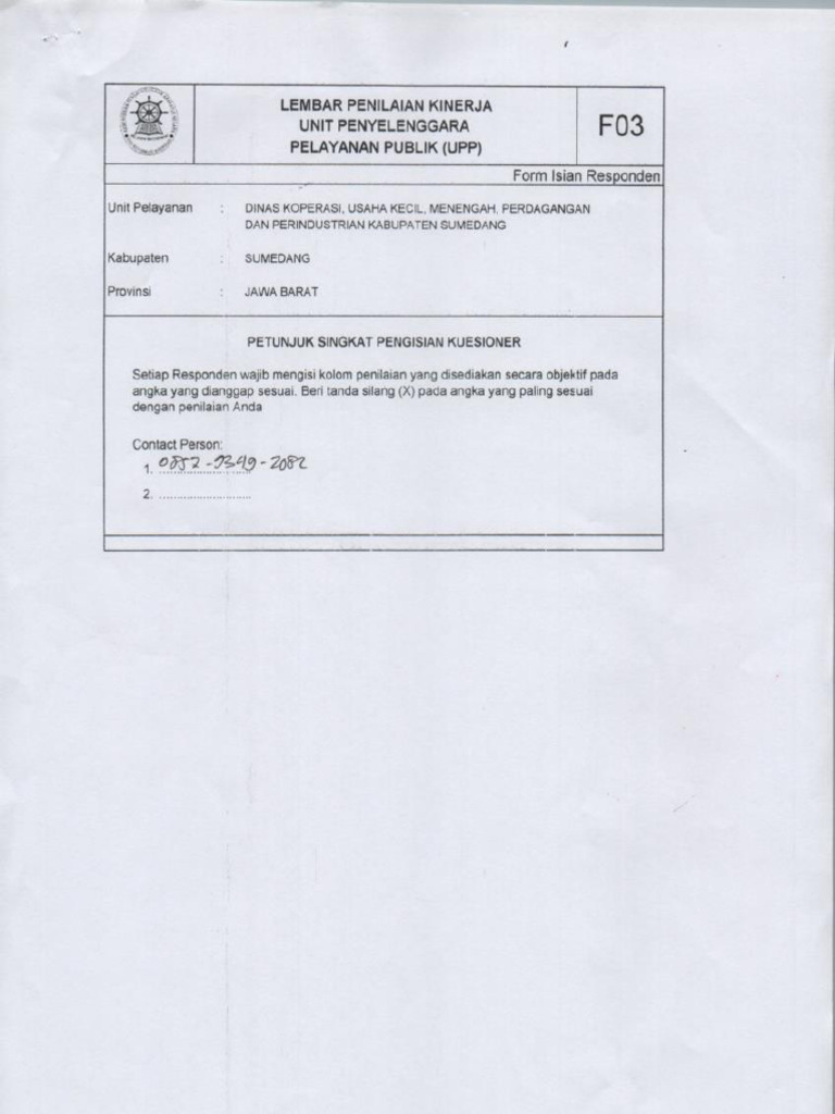 Form f03!1!30 Diskopukmpp | PDF