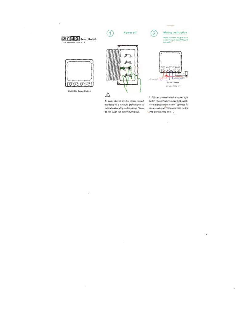 Mini Smart Switch Wiring Guide | PDF | Components | Wire