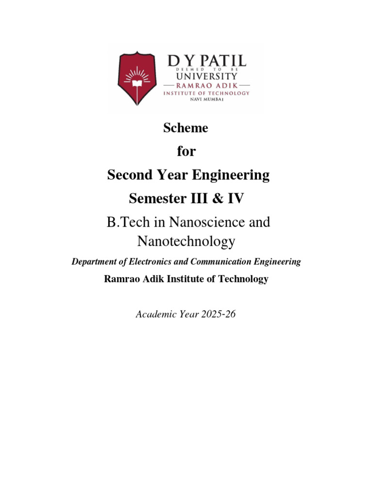 Second Year Nano Science and Technology Scheme | PDF | Nanotechnology