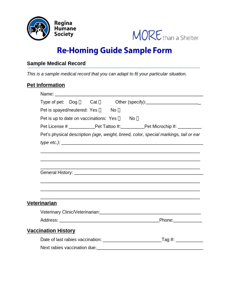 Sample Veterinary Medical Record | PDF