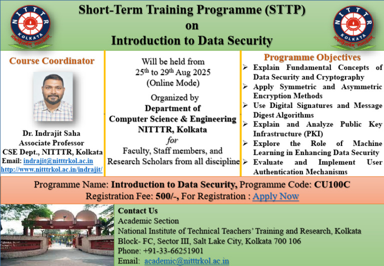 STTP-Banner - Introduction - To - Data Security | PDF