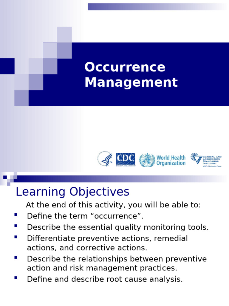 Occurrence Management in Laboratories | PDF | Tuberculosis
