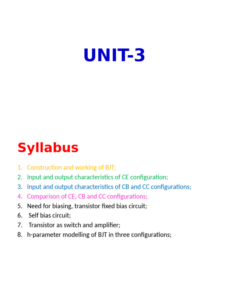 BJT Working, Configurations, and Characteristics | PDF | Bipolar ...