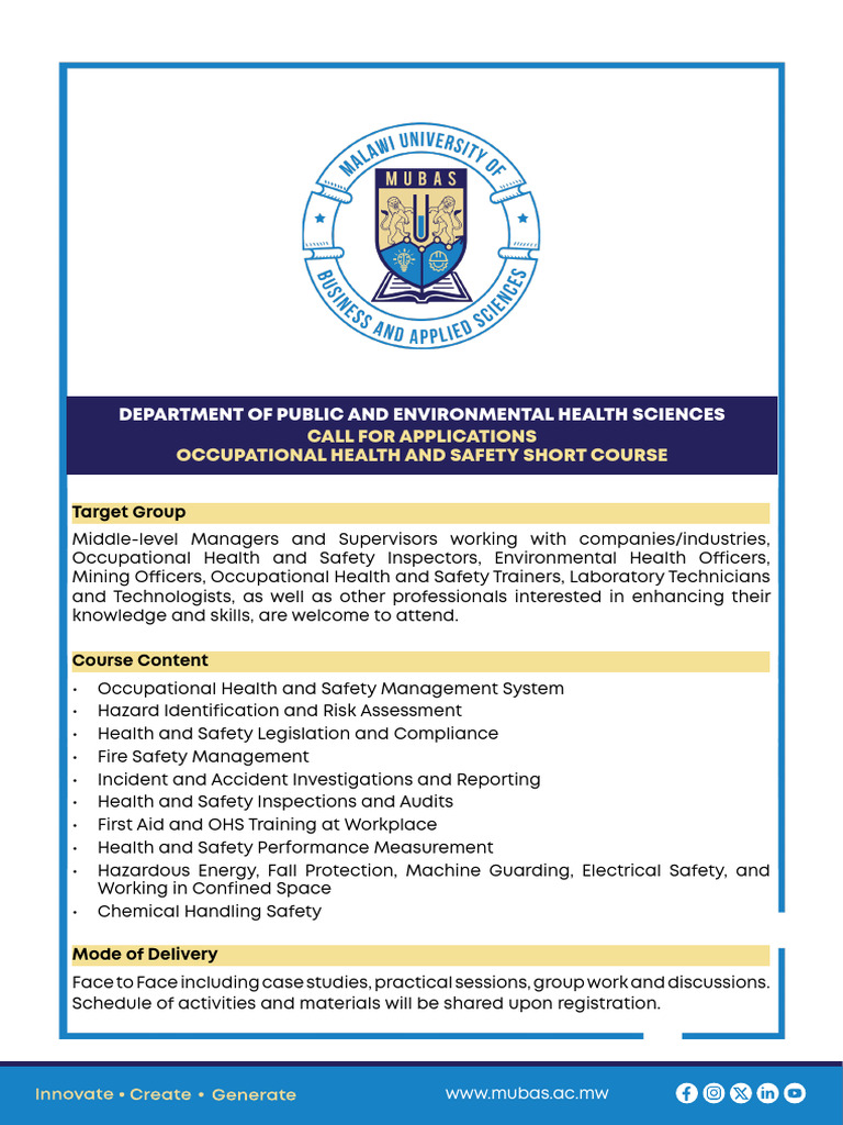 Occupational Health & Safety Course 2025 | PDF
