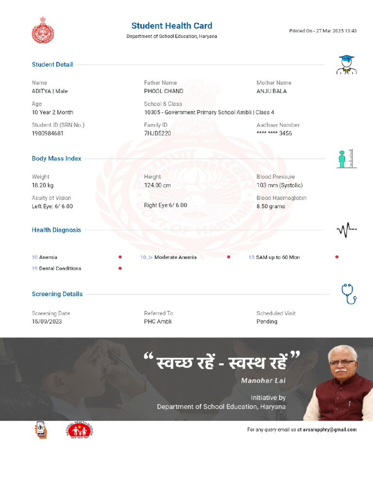 Health Card | PDF