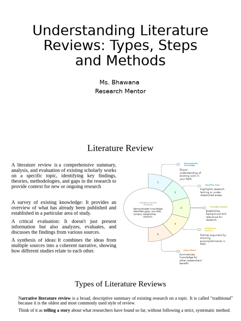 Types and Methods of Literature Reviews | PDF | Systematic Review ...