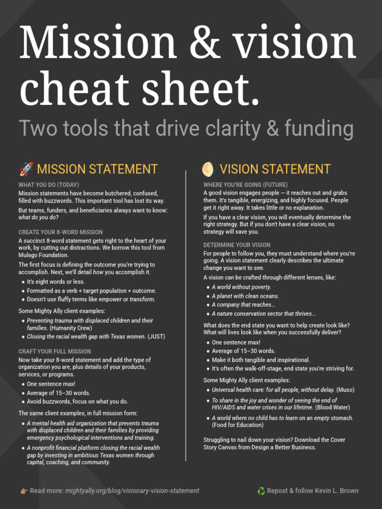 Crafting Effective Mission & Vision Statements | PDF