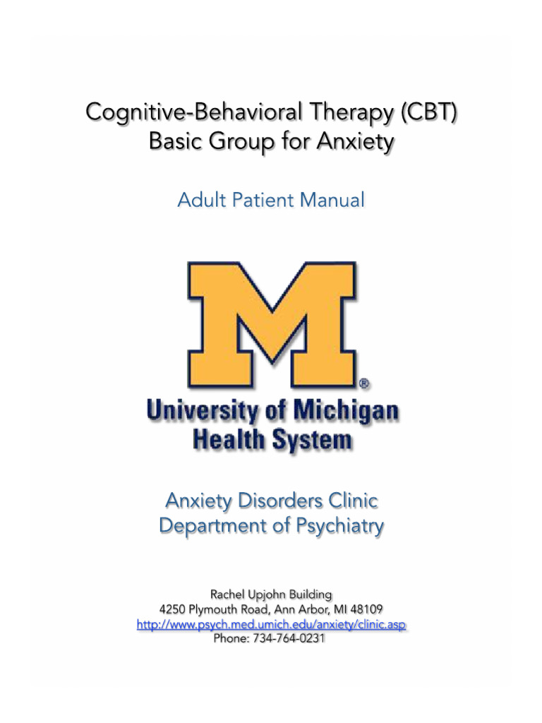 CBT For Group Anxiety | PDF | Cognitive Behavioral Therapy | Anxiety